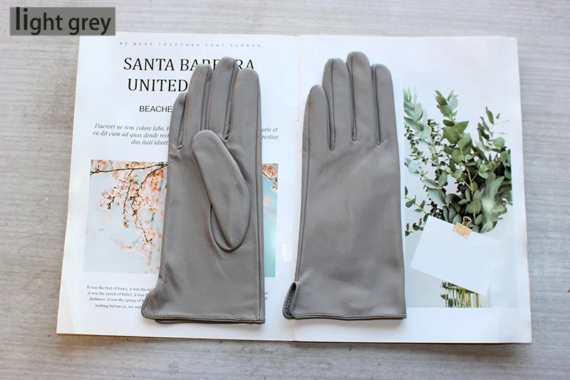 Summer Driving Sheepskin Gloves for Women Touch Screen Color Genuine Leather Fashionable and Simple Motorcycle Riding Gloves