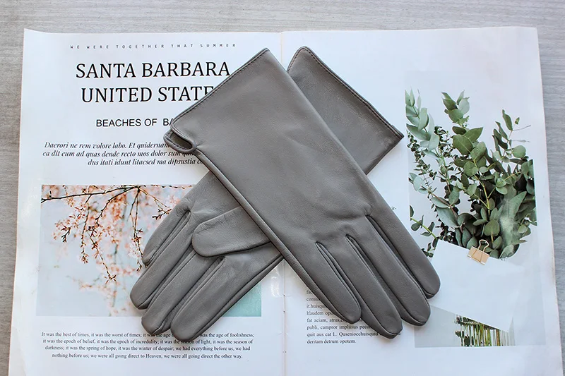 Summer Driving Sheepskin Gloves for Women Touch Screen Color Genuine Leather Fashionable and Simple Motorcycle Riding Gloves