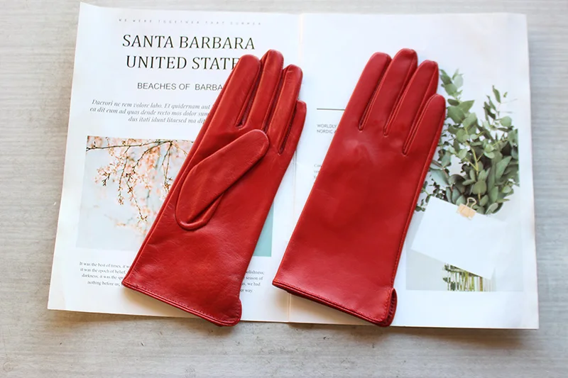 Summer Driving Sheepskin Gloves for Women Touch Screen Color Genuine Leather Fashionable and Simple Motorcycle Riding Gloves