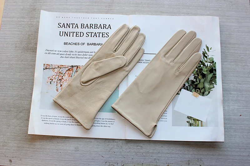 Summer Driving Sheepskin Gloves for Women Touch Screen Color Genuine Leather Fashionable and Simple Motorcycle Riding Gloves
