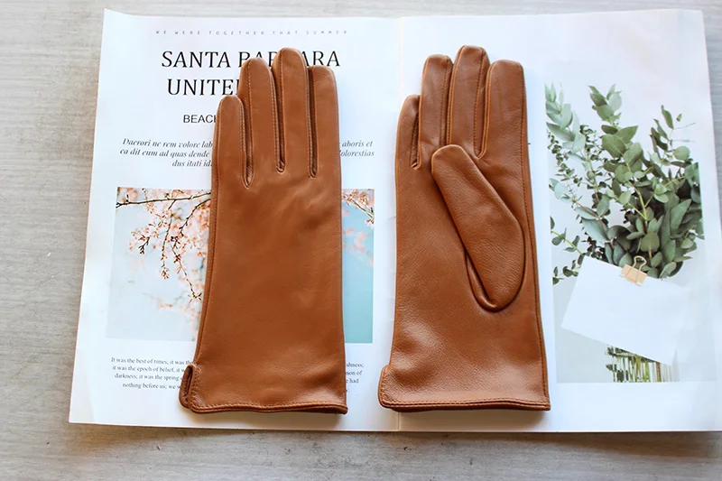 Summer Driving Sheepskin Gloves for Women Touch Screen Color Genuine Leather Fashionable and Simple Motorcycle Riding Gloves
