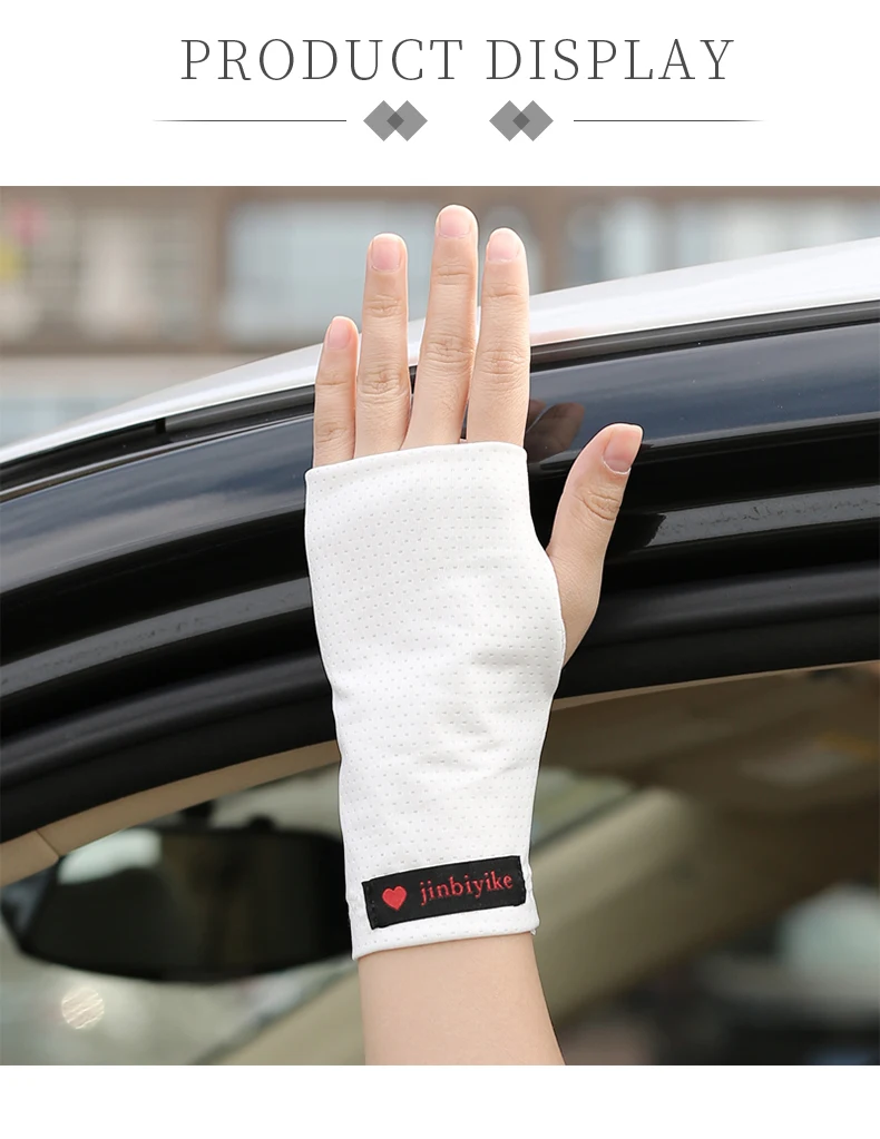 Half Finger Sunscreen Gloves for Men Sports Fitness Thin Breathable Outdoor Women Driving Riding Non-Slip High Elastic 1 Pair