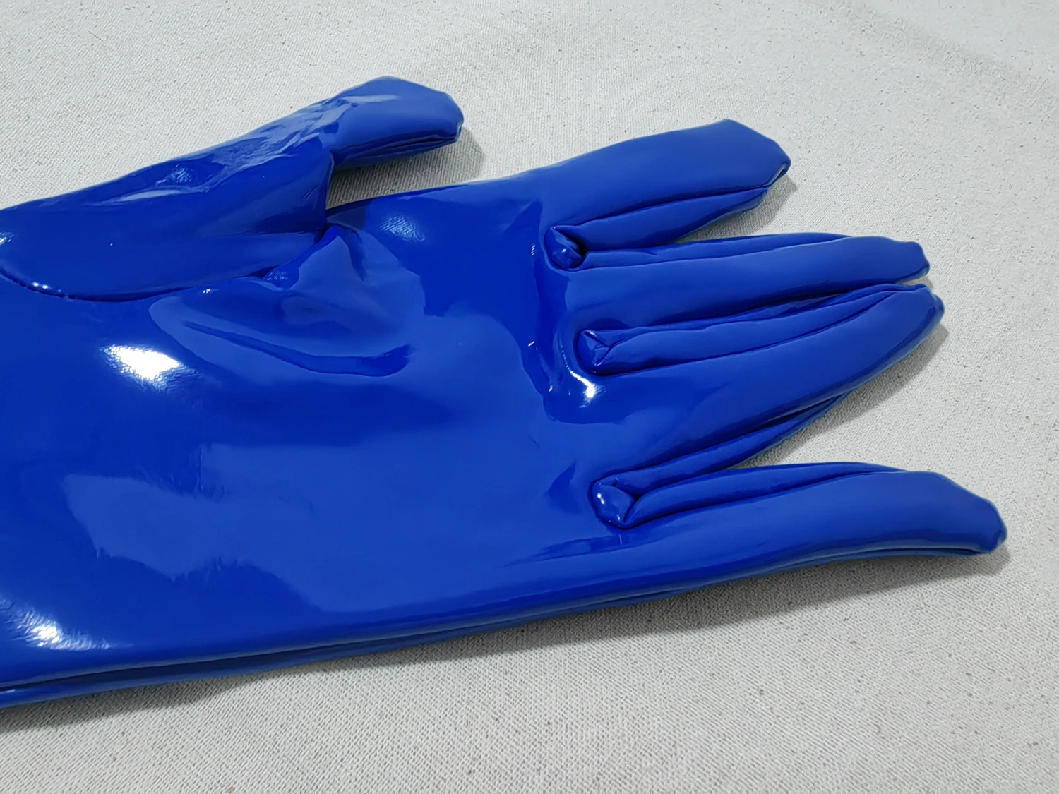 S-XXL Anti Slip Wet Look PVC Long Hand Gloves Shiny PU Leather Guantes Cosplay Performance Mitten Eldiven Mitts Luvas Handschuhe