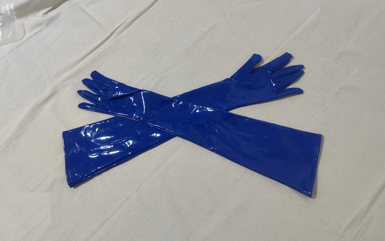 S-XXL Anti Slip Wet Look PVC Long Hand Gloves Shiny PU Leather Guantes Cosplay Performance Mitten Eldiven Mitts Luvas Handschuhe