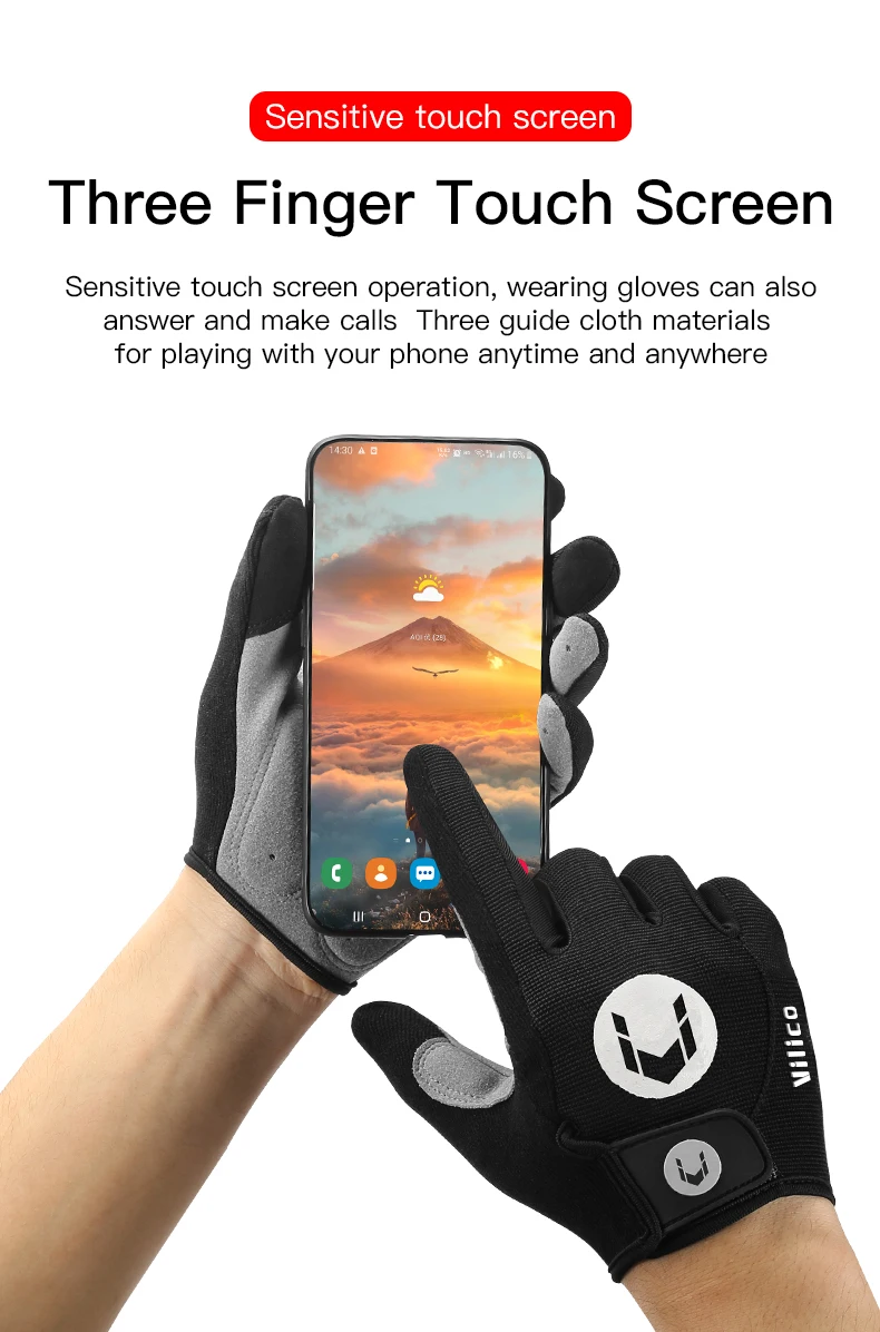 Shockproof Cycling Gloves Finger Sport Gloves Men Women Summer Gym Fitness MTB Road Bicycle Gloves