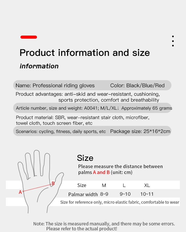 Shockproof Cycling Gloves Finger Sport Gloves Men Women Summer Gym Fitness MTB Road Bicycle Gloves