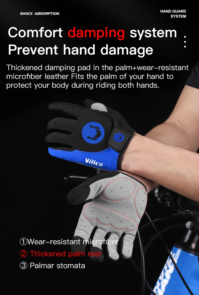 Shockproof Cycling Gloves Finger Sport Gloves Men Women Summer Gym Fitness MTB Road Bicycle Gloves