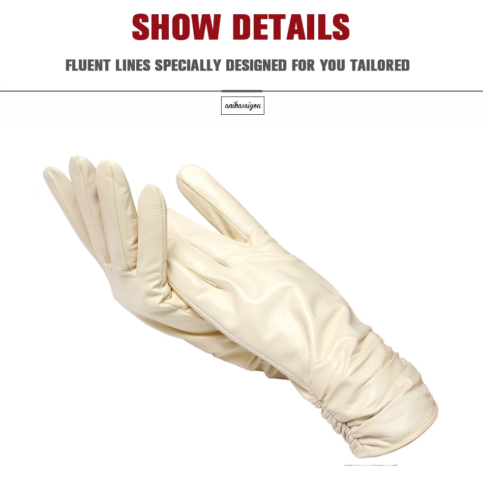 2019 fashion new products winter leather gloves short leather gloves women Wrist tightening design winter leather gloves women
