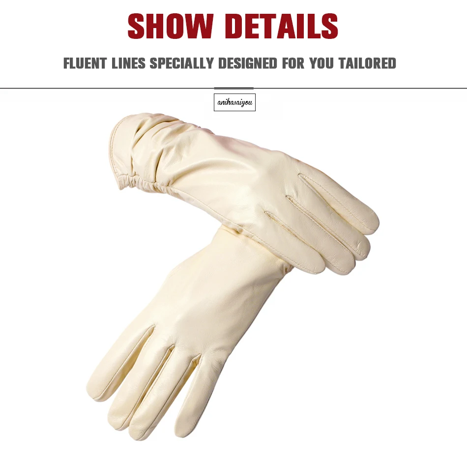 2019 fashion new products winter leather gloves short leather gloves women Wrist tightening design winter leather gloves women