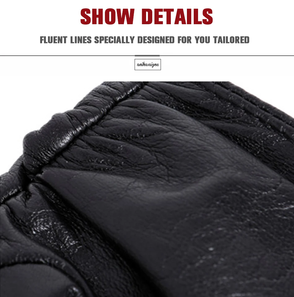2019 fashion new products winter leather gloves short leather gloves women Wrist tightening design winter leather gloves women