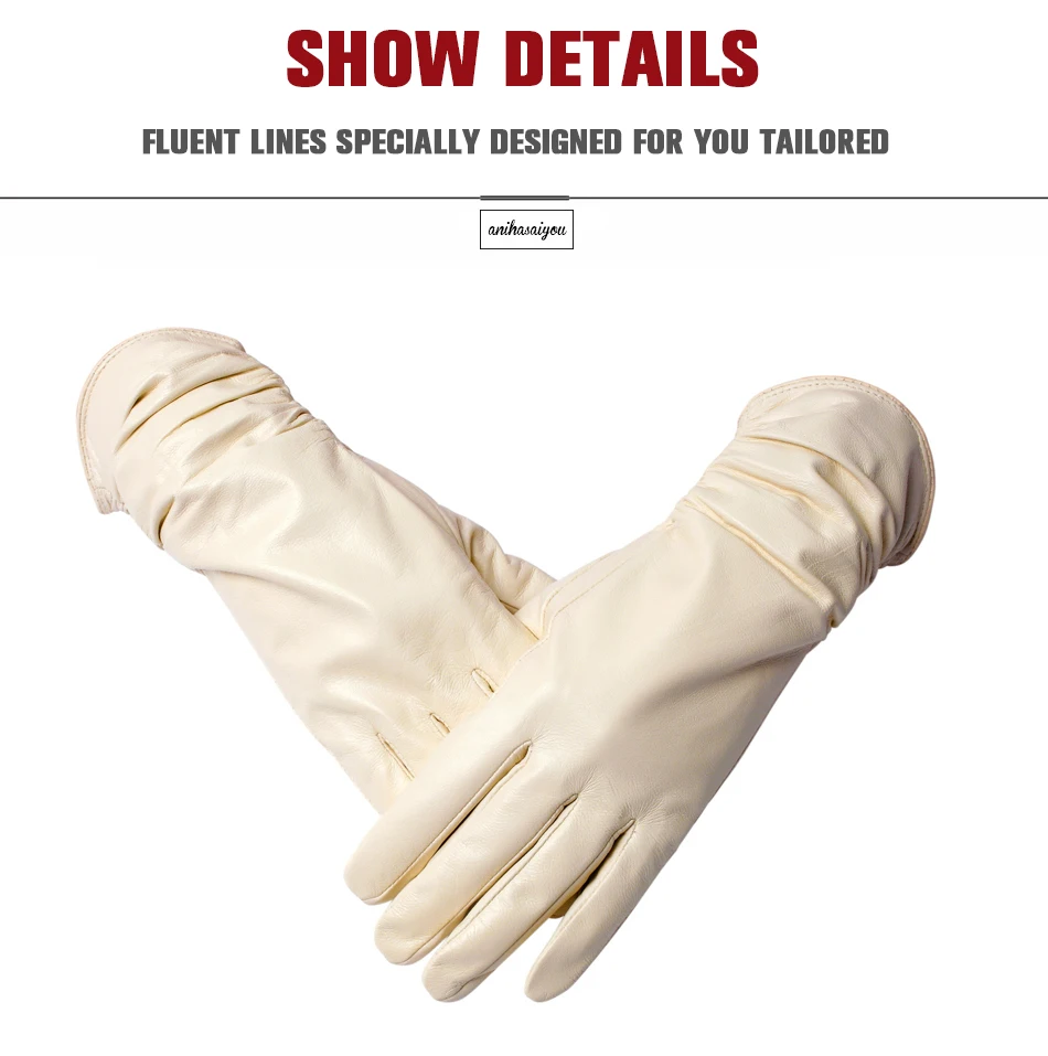 2019 fashion new products winter leather gloves short leather gloves women Wrist tightening design winter leather gloves women