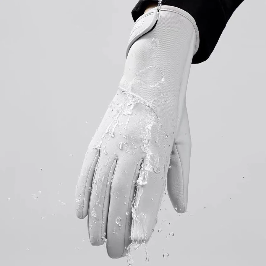 Winter Women's Thermal Gloves Touchscreen Compatible Fleece Lined Full Finger Waterproof Hand Warmer Mitten for Bike Cycling