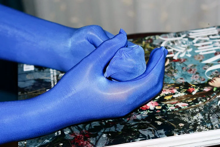 Sexy Glossy Thin Transparent Long Gloves Seamless Stockings High Elastic Solid Women Men Erotic Items Lace Oil Mittens