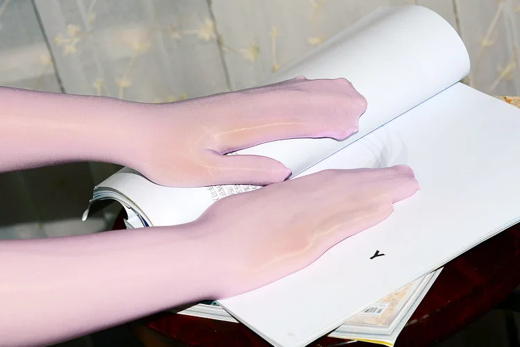 Sexy Glossy Thin Transparent Long Gloves Seamless Stockings High Elastic Solid Women Men Erotic Items Lace Oil Mittens