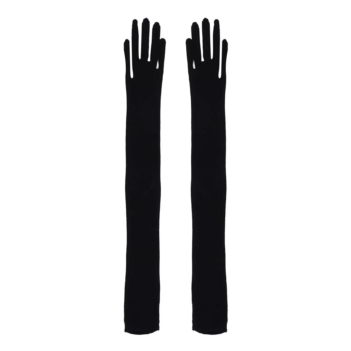 Long Gloves Women Full Finger Sunscreen Gloves Stretchy Mesh See Through Sheer Mittens Anti-UV Driving Hiking Outdoor Gloves