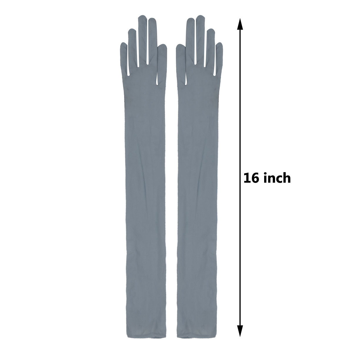 Long Gloves Women Full Finger Sunscreen Gloves Stretchy Mesh See Through Sheer Mittens Anti-UV Driving Hiking Outdoor Gloves
