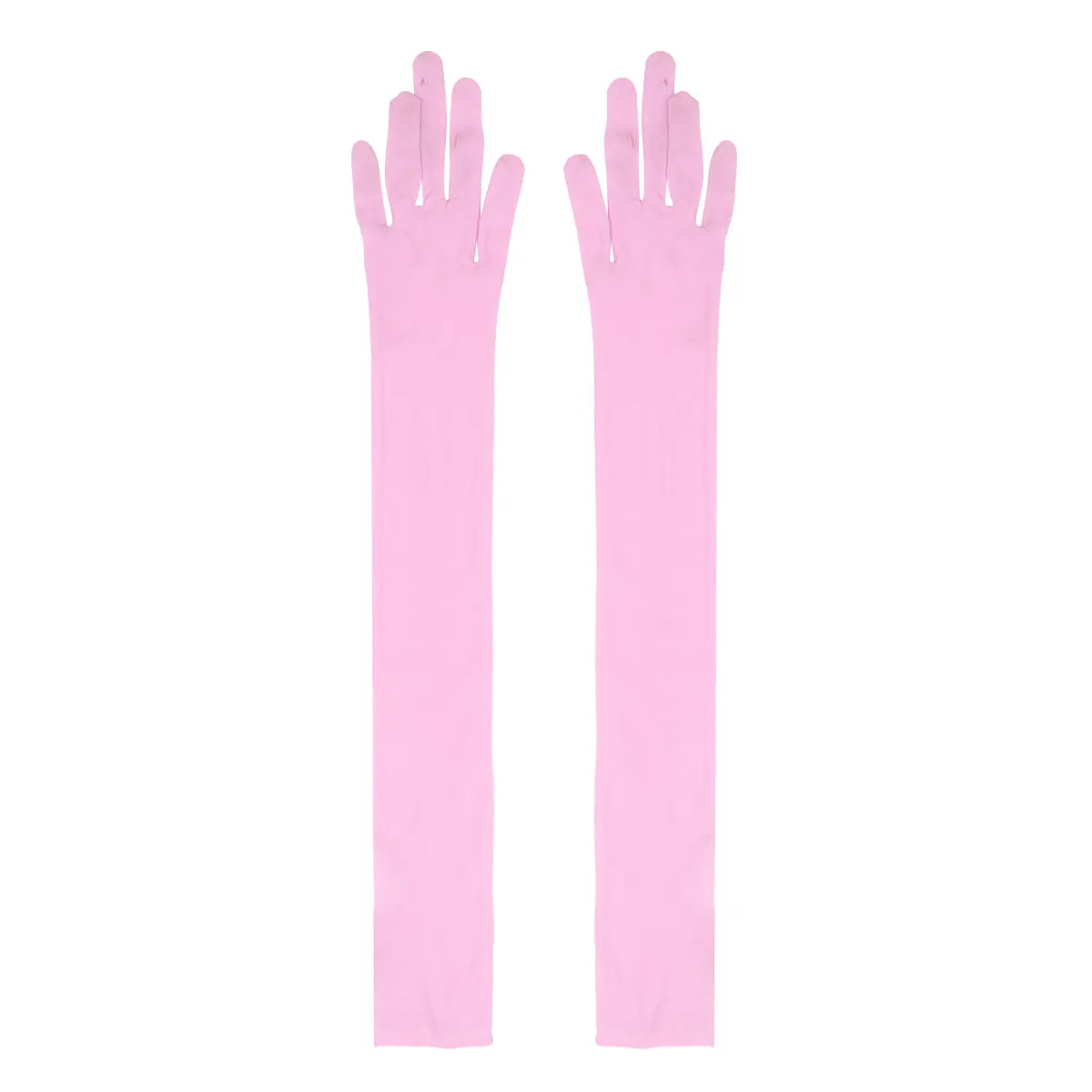 Long Gloves Women Full Finger Sunscreen Gloves Stretchy Mesh See Through Sheer Mittens Anti-UV Driving Hiking Outdoor Gloves