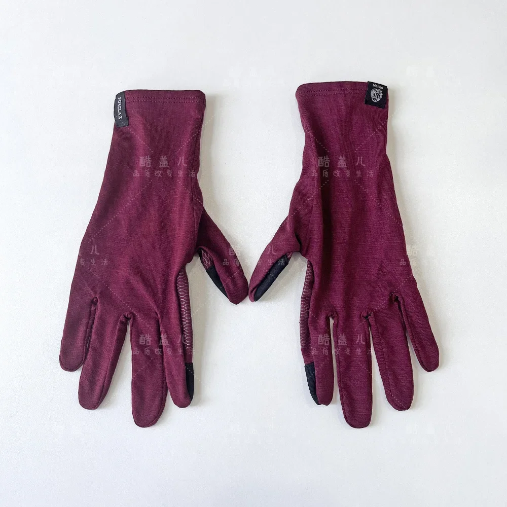 Men's Women's Merino Wool Gloves Outdoor Hiking Touchscreen-Compatible Warm Quick-Dry Climbing Cycling Gloves