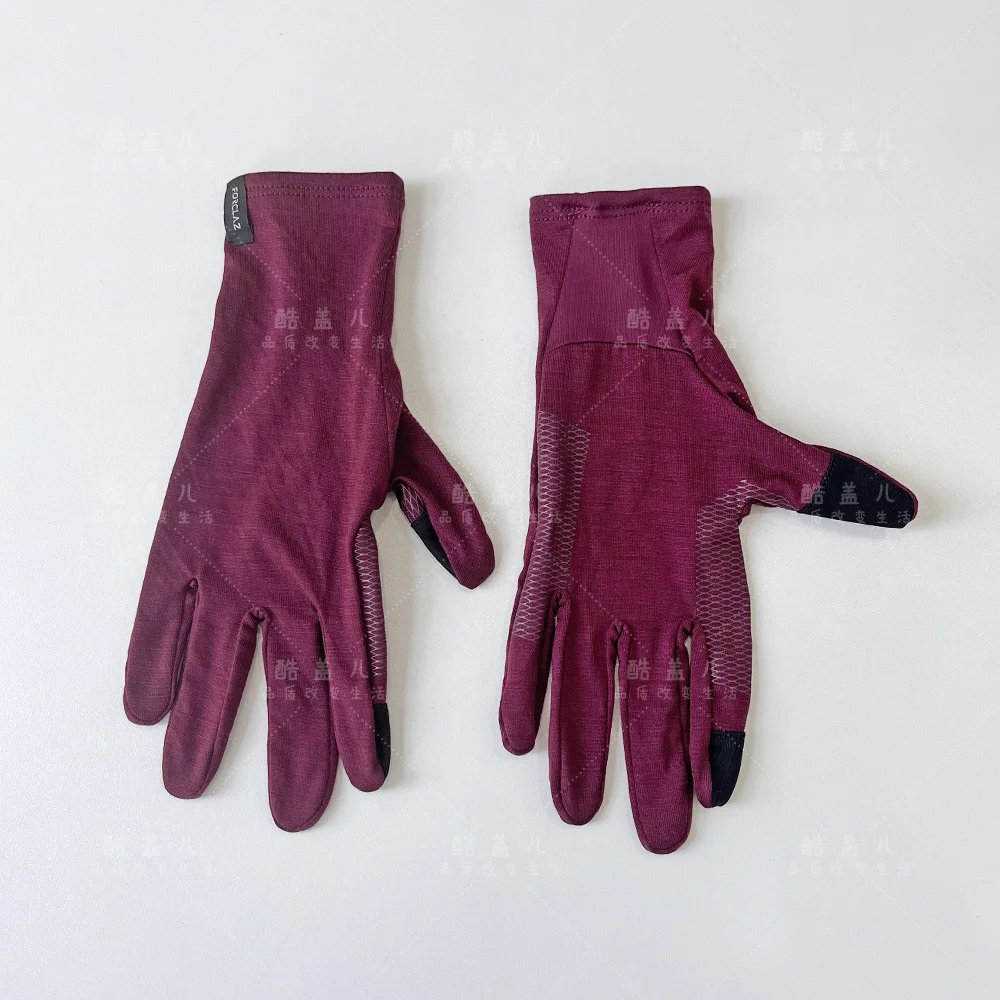 Men's Women's Merino Wool Gloves Outdoor Hiking Touchscreen-Compatible Warm Quick-Dry Climbing Cycling Gloves