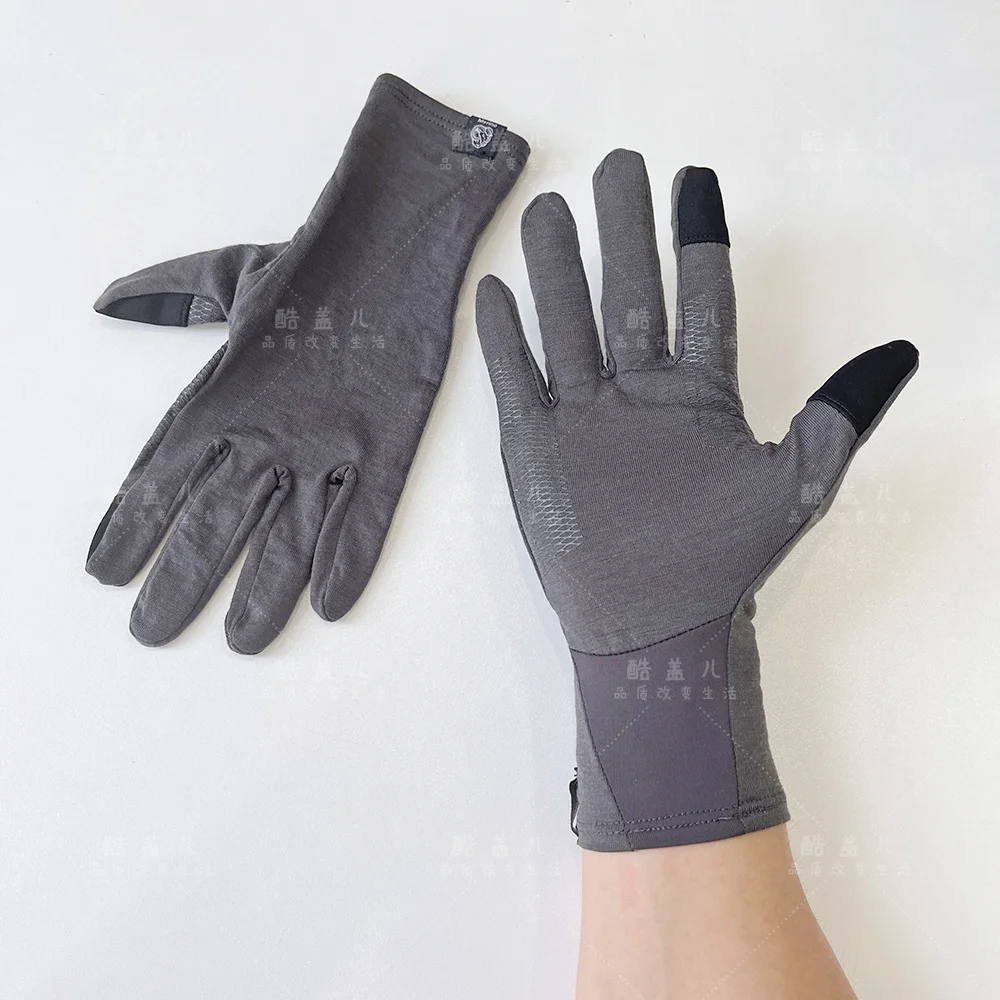 Men's Women's Merino Wool Gloves Outdoor Hiking Touchscreen-Compatible Warm Quick-Dry Climbing Cycling Gloves