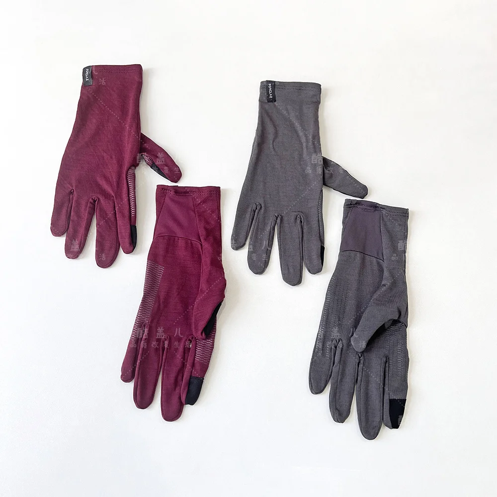 Men's Women's Merino Wool Gloves Outdoor Hiking Touchscreen-Compatible Warm Quick-Dry Climbing Cycling Gloves