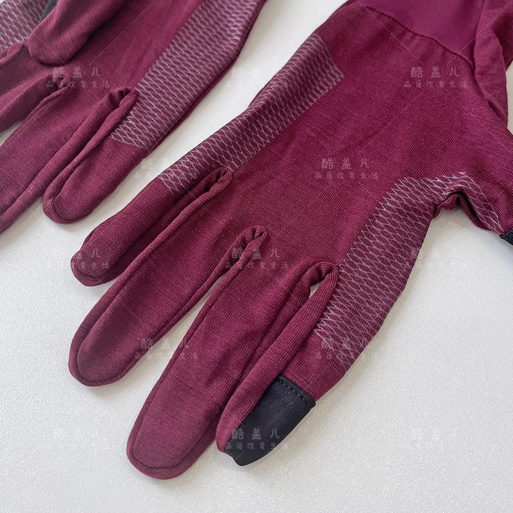Men's Women's Merino Wool Gloves Outdoor Hiking Touchscreen-Compatible Warm Quick-Dry Climbing Cycling Gloves