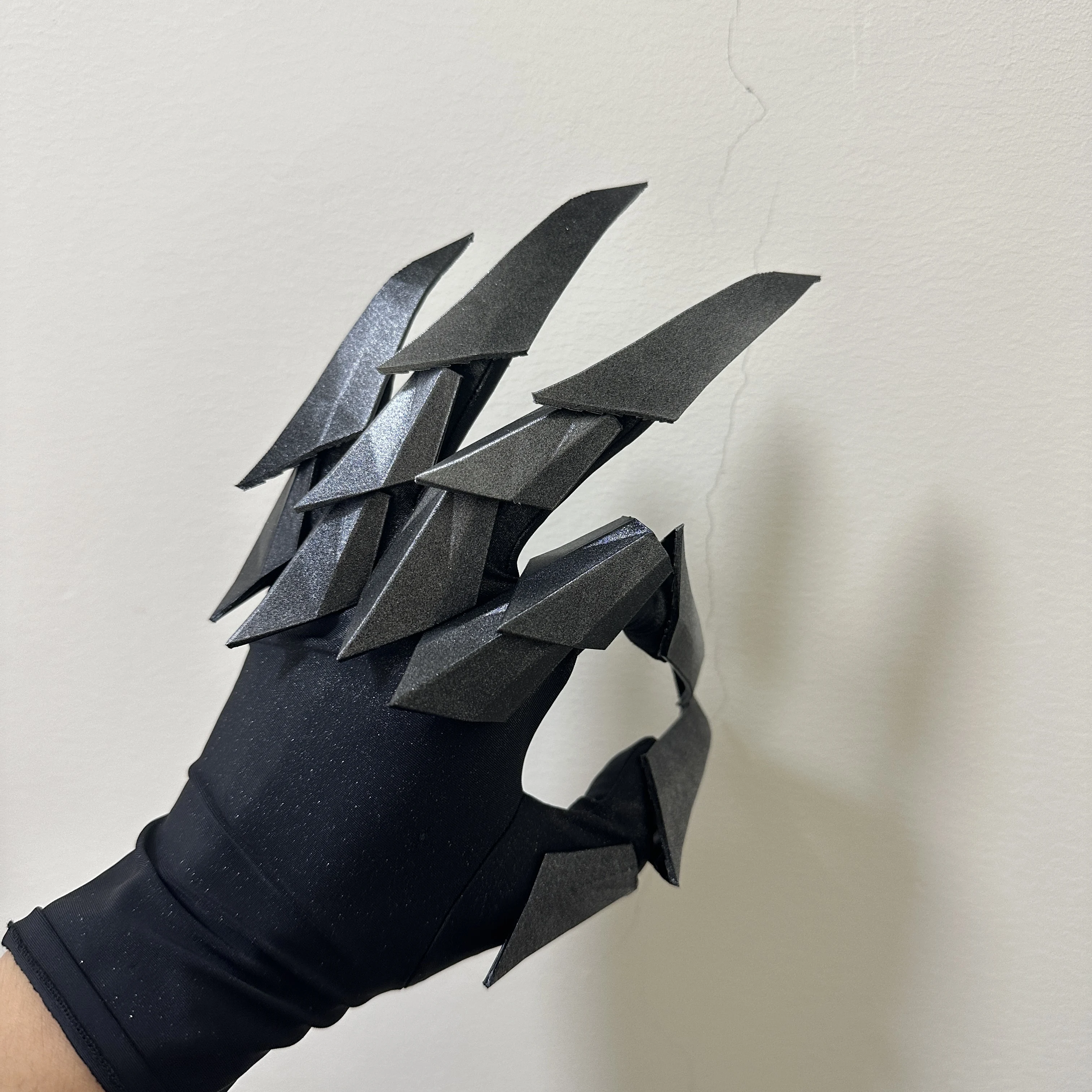 Handmade Gluing Flexible Wearable Hand Armor Unisex Halloween Cosplay Techwear Punk Gloves Movable Mechanical Plastic Claw