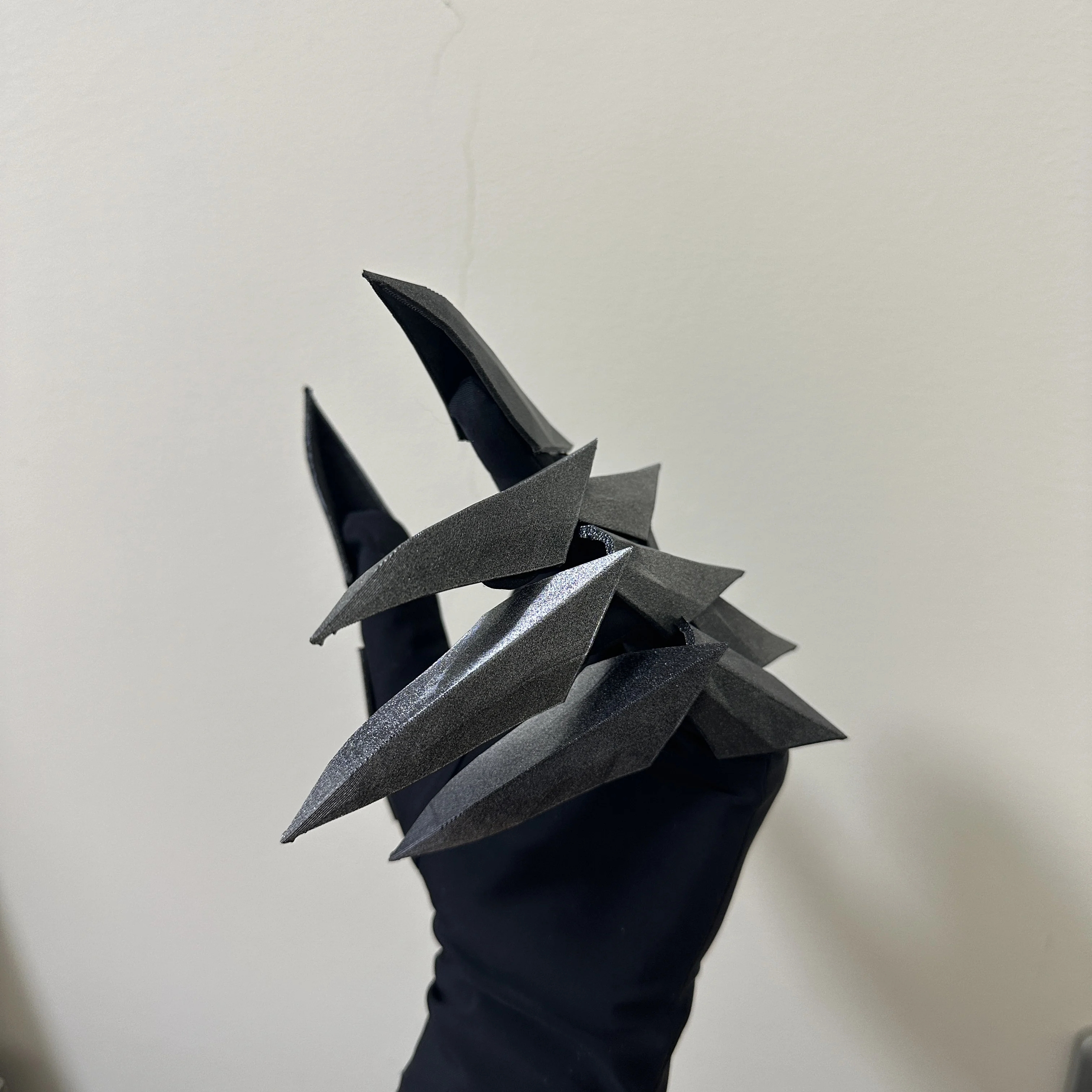 Handmade Gluing Flexible Wearable Hand Armor Unisex Halloween Cosplay Techwear Punk Gloves Movable Mechanical Plastic Claw