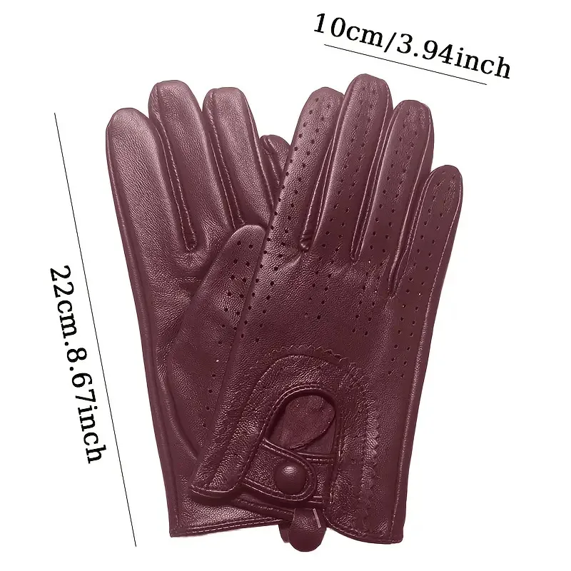 Women's Genuine Sheepskin Gloves Outdoor Riding Breathable Comfortable Motorcycle Gloves Fashion Casual Warm Gloves