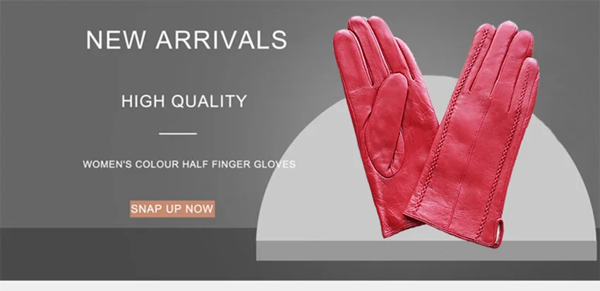Women's Colored Leather Gloves Fashion Striped Style with Velvet Lining Warm Autumn Winter Sheepskin Finger Gloves