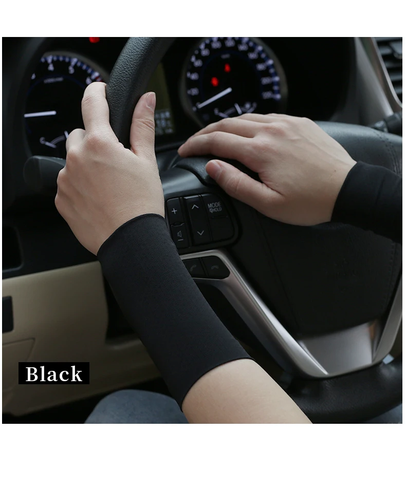 Ice Silk Sports Fitness Wrist Brace Men's Thin Wrist Guard Elastic Short Women's Scar Tattoo Cuff Fake Sleeve Play Basketball