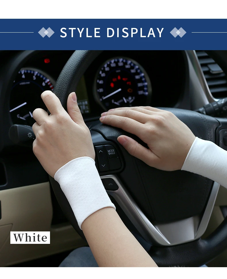 Ice Silk Sports Fitness Wrist Brace Men's Thin Wrist Guard Elastic Short Women's Scar Tattoo Cuff Fake Sleeve Play Basketball