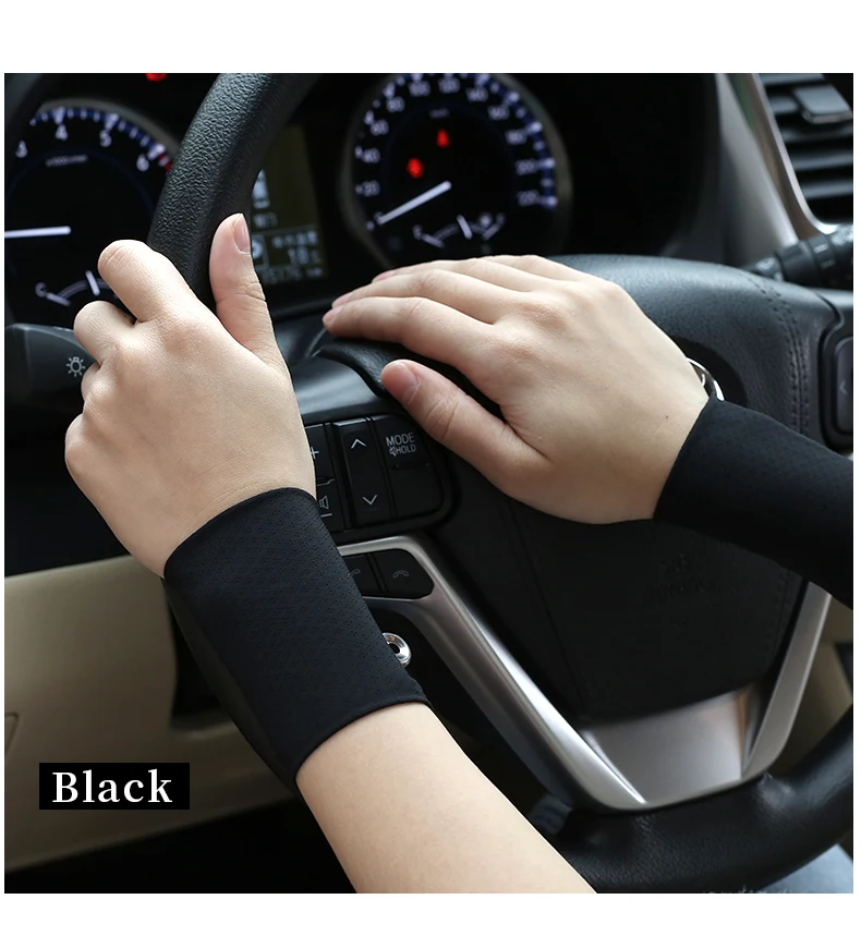 Ice Silk Sports Fitness Wrist Brace Men's Thin Wrist Guard Elastic Short Women's Scar Tattoo Cuff Fake Sleeve Play Basketball
