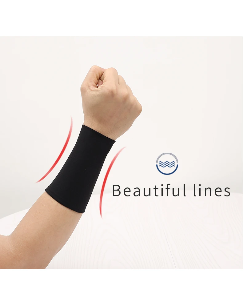 Ice Silk Sports Fitness Wrist Brace Men's Thin Wrist Guard Elastic Short Women's Scar Tattoo Cuff Fake Sleeve Play Basketball