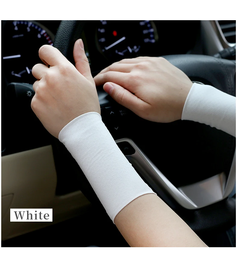 Ice Silk Sports Fitness Wrist Brace Men's Thin Wrist Guard Elastic Short Women's Scar Tattoo Cuff Fake Sleeve Play Basketball