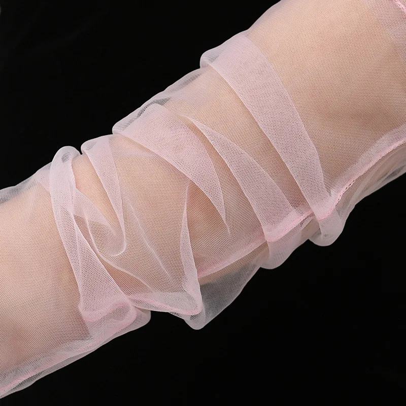 New Sexy Gloves Transparent Women Sheer Tulle Thin Mesh Wedding Driving Club Party Prom Dancing Dress Etiquette Long Glove