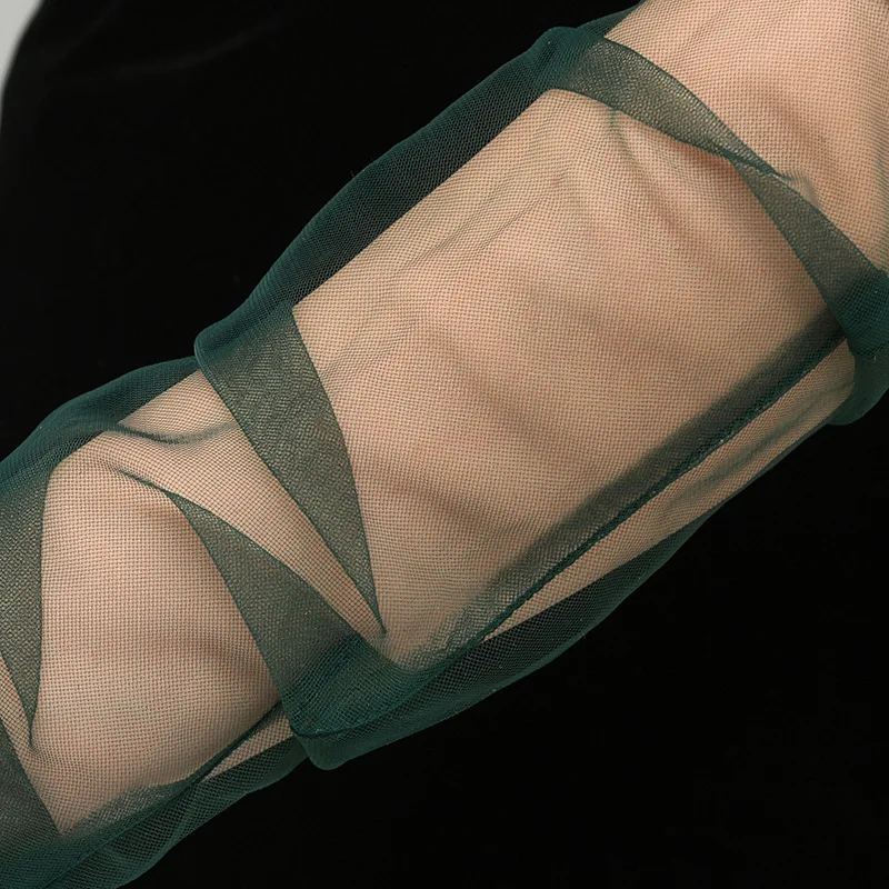 New Sexy Gloves Transparent Women Sheer Tulle Thin Mesh Wedding Driving Club Party Prom Dancing Dress Etiquette Long Glove