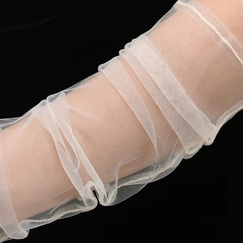 New Sexy Gloves Transparent Women Sheer Tulle Thin Mesh Wedding Driving Club Party Prom Dancing Dress Etiquette Long Glove