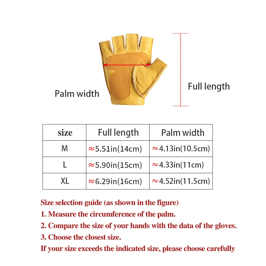 Mens Fingerless Half Finger Driving Fitness Motorcycle Cycling Goatskin NEW Men Pu Leather Gloves Mittens