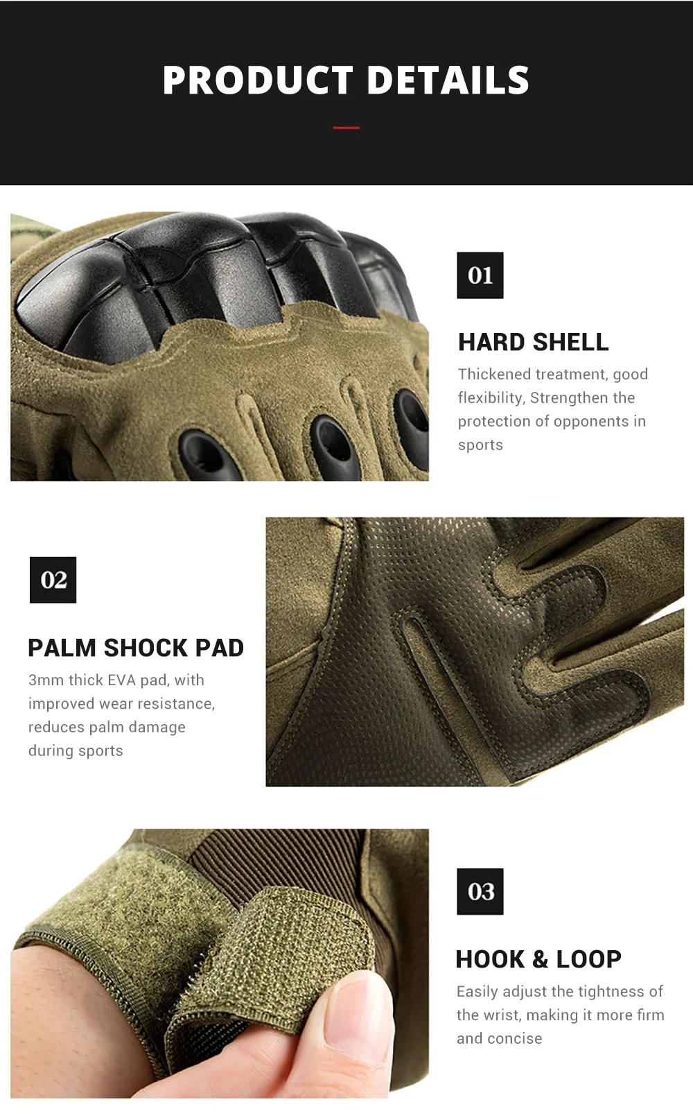 Outdoor Hunting Camping Protective GlovesTactical Fighting BoxingGloves Mountaineering Gloves Wilderness Survival Equipment