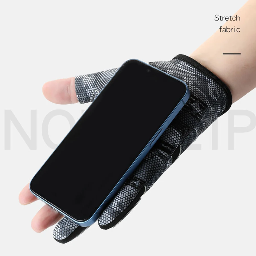 Fishing Gloves for Men Anti Slip Summer Sun Protection Gloves Breathable 3 Finger Cut Gloves Fly Fishing Accessories