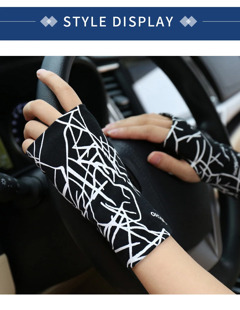 Summer Fingerless Sunscreen Gloves for Men and Women Thin Cover Scars Tattoo Sports Street Dancedriving Riding Fingerless