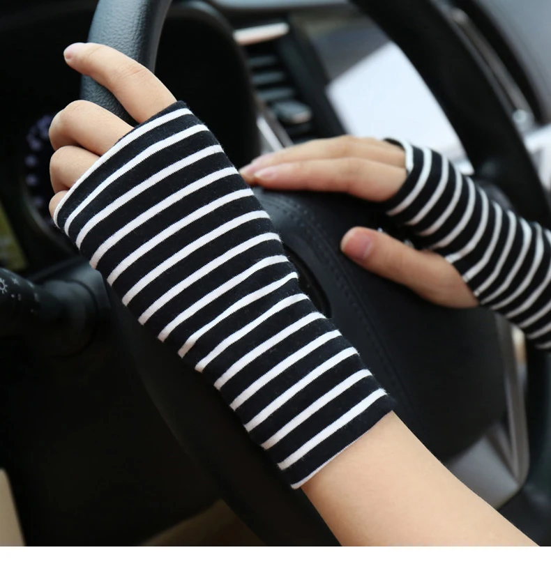 Summer Fingerless Sunscreen Gloves for Men and Women Thin Cover Scars Tattoo Sports Street Dancedriving Riding Fingerless