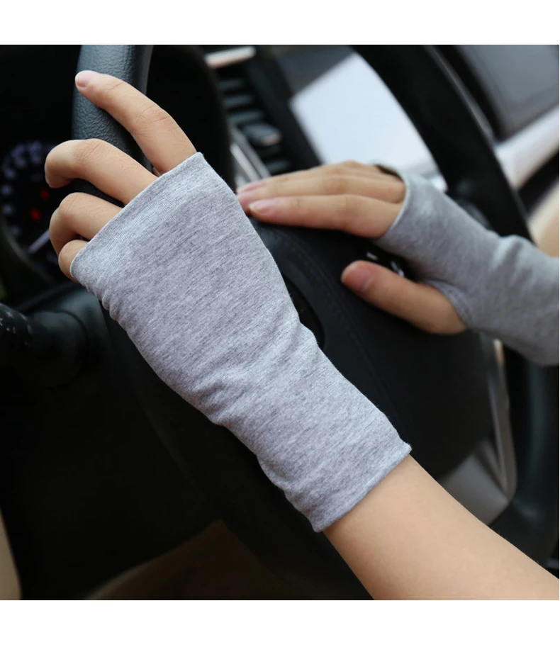 Summer Fingerless Sunscreen Gloves for Men and Women Thin Cover Scars Tattoo Sports Street Dancedriving Riding Fingerless