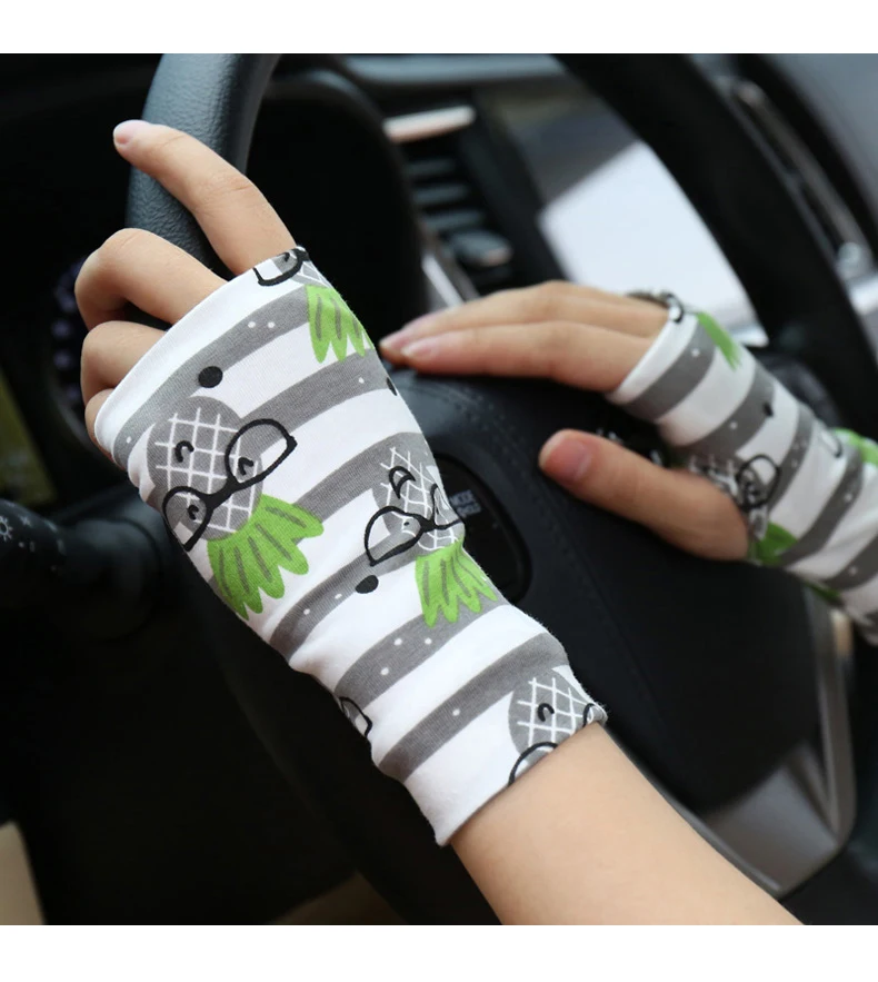 Summer Fingerless Sunscreen Gloves for Men and Women Thin Cover Scars Tattoo Sports Street Dancedriving Riding Fingerless