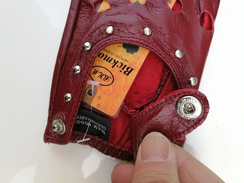 Summer Driving All Finger Leather Gloves Women's Sheepskin Unlined Fashion Hollow Out Style Outdoor Motorcycle Riding