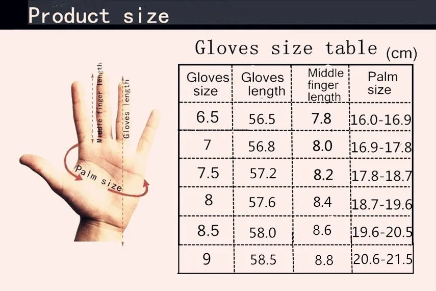 Long Sheepskin Gloves Women's Genuine Leather 58cm Length Sleeve Velvet Lining Keeps Warm in Autumn and Winter