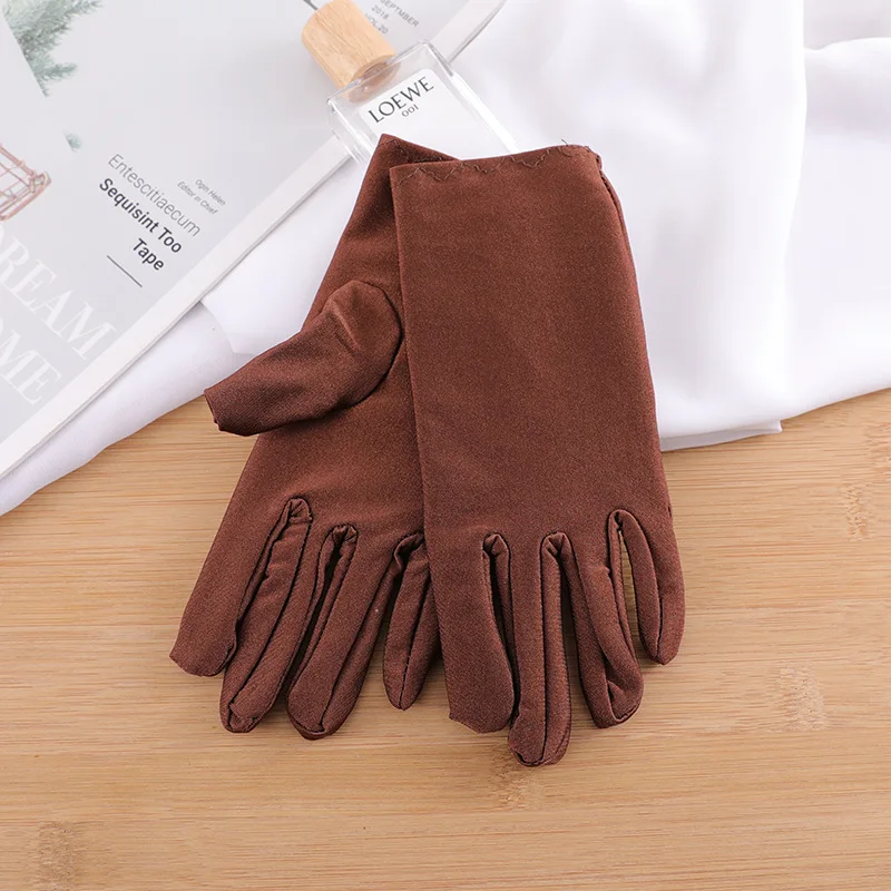 Women Sunscreen Short Drive Cycling Cover Up Scars Spandex Solid Etiquette Gloves Multicolor Breathable Thin Elasticity Soft