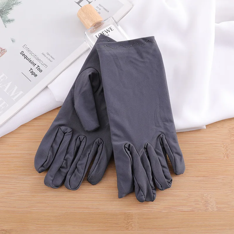 Women Sunscreen Short Drive Cycling Cover Up Scars Spandex Solid Etiquette Gloves Multicolor Breathable Thin Elasticity Soft