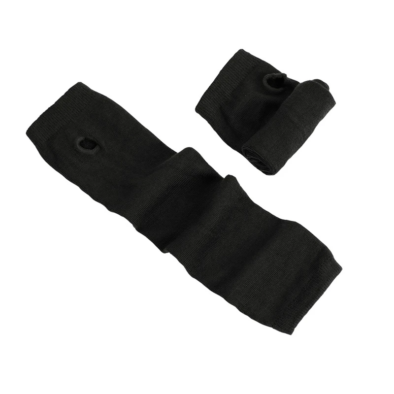 1pair Unisex Mitten Sleeve Women Driving Gloves Women Keep Warm Knitted Long Fingerless Gloves Girls Black Fashion Goth Gloves